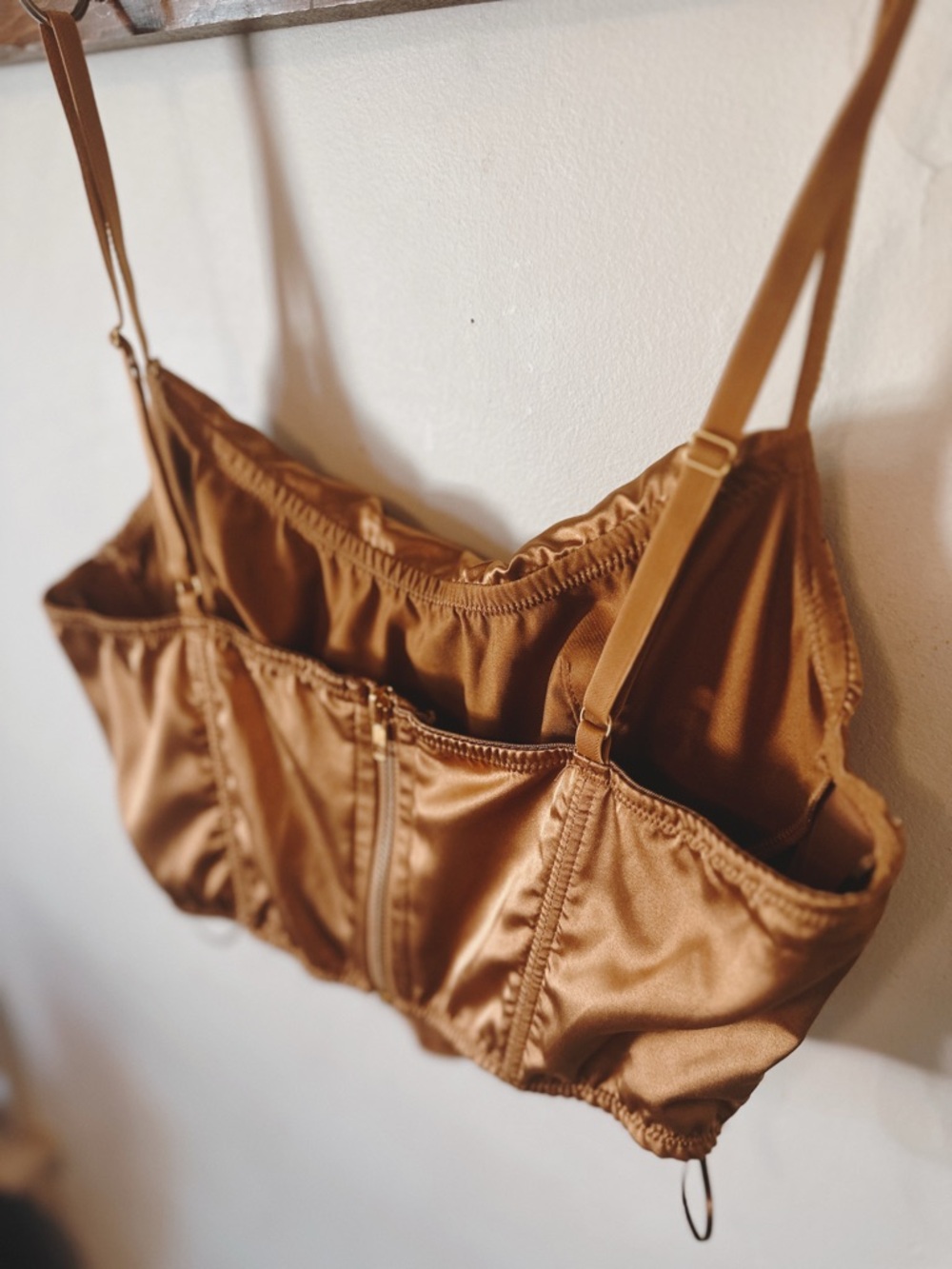 Urban Outfitters Bronze Satin Bustier Top - Picture 4 of 5